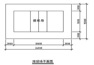 排球场地平面图